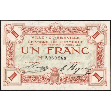Abbeville - Pirot 1-9 - 1 franc - Sans date - Etat : SUP+