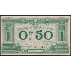 Agen - Pirot 2-1b - 50 centimes - 05/11/1914 - Etat : SUP