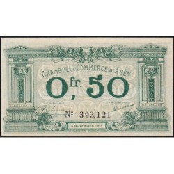 Agen - Pirot 2-1b - 50 centimes - 05/11/1914 - Etat : NEUF