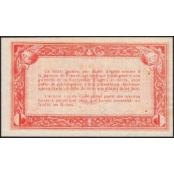 Agen - Pirot 2-3b variété - 1 franc - 05/11/1914 - Etat : SUP