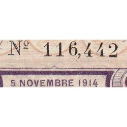 Agen - Pirot 2-5b variété - 2 francs - 05/11/1914 - Etat : TTB+
