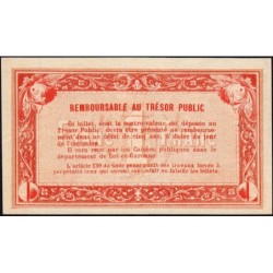 Agen - Pirot 2-9 - 1 franc - 14/06/1917 - Etat : SUP