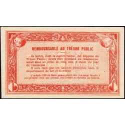 Agen - Pirot 2-9 - 1 franc - 14/06/1917 - Etat : SPL