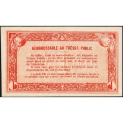 Agen - Pirot 2-9 - 1 franc - 14/06/1917 - Etat : SUP