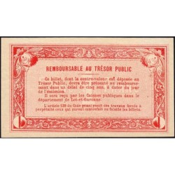 Agen - Pirot 2-9 - 1 franc - 14/06/1917 - Etat : SUP+