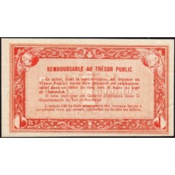 Agen - Pirot 2-9 variété - 1 franc - 14/06/1917 - Etat : TTB+