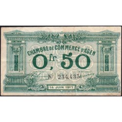 Agen - Pirot 2-13 - 50 centimes - 14/06/1917 - Etat : TB+