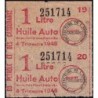 1 litre Huile Auto - 4e trimestre 1946 - Bloc de 2 - Ardèche - Etat : TTB