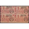 1 litre Huile Auto - 4e trimestre 1946 - Bloc de 4 - Ardèche - Etat : TB