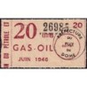 20 litre Gas-Oil - Juin 1946 - Puy-de-Dôme - Etat : TTB