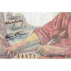 F 13-11 - 09/01/1947 - 20 francs - Pêcheur - Série N.157 - Etat : SUP+