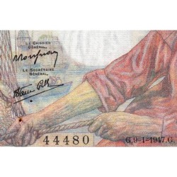F 13-11 - 09/01/1947 - 20 francs - Pêcheur - Série N.157 - Etat : SUP