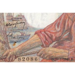 F 13-12 - 29/01/1948 - 20 francs - Pêcheur - Série O.166 - Etat : SUP-