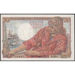 F 13-16 - 03/11/1949 - 20 francs - Pêcheur - Série B.231 - Etat : SUP+