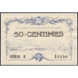 Alais (Alès) - Pirot 4-1 - 50 centimes - Série K - 16/08/1915 - Etat : SUP+