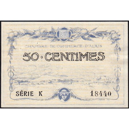Alais (Alès) - Pirot 4-1 - 50 centimes - Série K - 16/08/1915 - Etat : SUP+