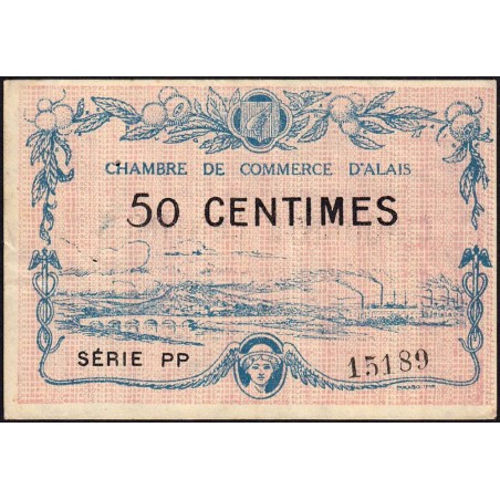 Alais (Alès) - Pirot 4-7 - 50 centimes - Série PP - 30/03/1916 - Etat : SUP