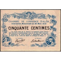 Alais (Alès) - Pirot 4-7 - 50 centimes - Série PP - 30/03/1916 - Etat : SUP