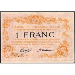 Alais (Alès) - Pirot 4-9 - 1 franc - Série FF - 30/03/1916 - Etat : SPL