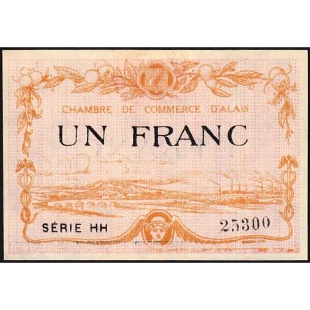 Alais (Alès) - Pirot 4-9 - 1 franc - Série HH - 30/03/1916 - Etat : pr.NEUF