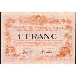 Alais (Alès) - Pirot 4-9 - 1 franc - Série HH - 30/03/1916 - Etat : pr.NEUF