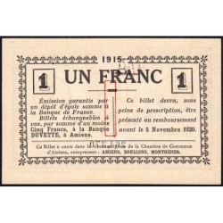 Amiens - Pirot 7-16 - 1 franc - 1915 - Etat : SUP+