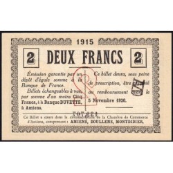 Amiens - Pirot 7-18 - 2 francs - 1915 - Etat : NEUF