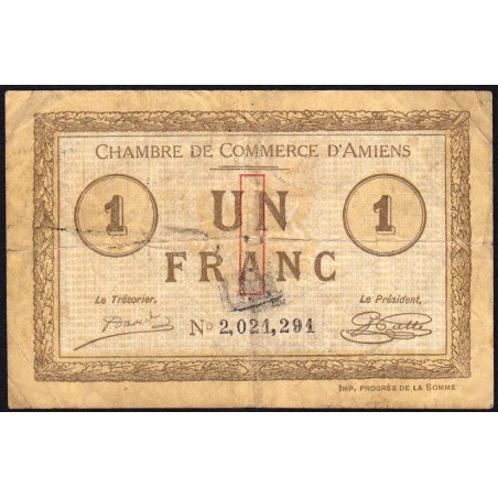 Amiens - Pirot 7-43a - 1 franc - 1915 - Etat : B+