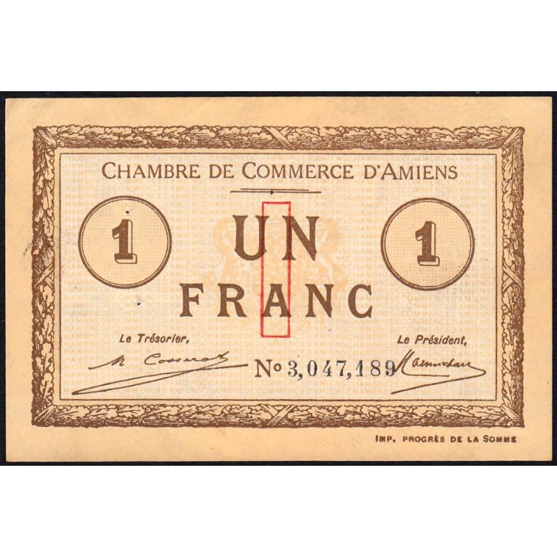 Amiens - Pirot 7-51 - 1 franc - 1920 - Etat : TTB+