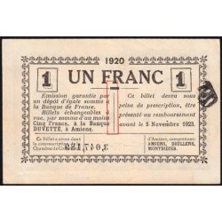 Amiens - Pirot 7-51 - 1 franc - 1920 - Etat : TTB+