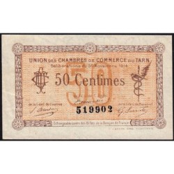 Albi, Castres, Mazamet (Tarn) - Pirot 5-1 variété - 50 centimes - 30/11/1914 - Etat : TTB