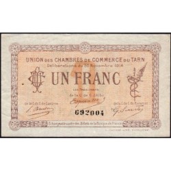 Albi, Castres, Mazamet (Tarn) - Pirot 5-5 - 1 franc - 30/11/1914 - Etat : TTB