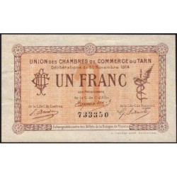 Albi, Castres, Mazamet (Tarn) - Pirot 5-5 - 1 franc - 30/11/1914 - Etat : TTB+