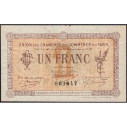 Albi, Castres, Mazamet (Tarn) - Pirot 5-5 - 1 franc - 30/11/1914 - Etat : TTB+