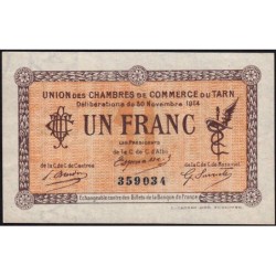 Albi, Castres, Mazamet (Tarn) - Pirot 5-5 variété - 1 franc - 30/11/1914 - Etat : SUP