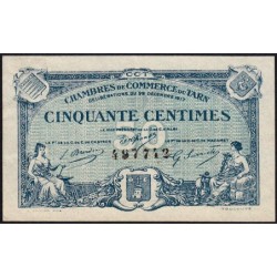 Albi, Castres, Mazamet (Tarn) - Pirot 5-9 - 50 centimes - 22/12/1917 - Etat : SUP