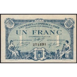 Albi, Castres, Mazamet (Tarn) - Pirot 5-13 - 1 franc - 22/12/1917 - Etat : SUP