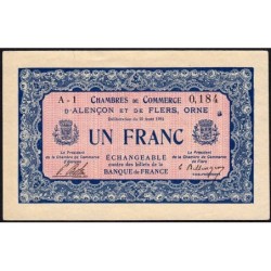 Alençon & Flers (Orne) - Pirot 6-4 - 1 franc - Série A1 - 10/08/1915 - Etat : TTB+