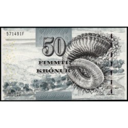 Féroé (îles) - Pick 24 - 50 krónur - Série B0 - 2001 - Etat : NEUF