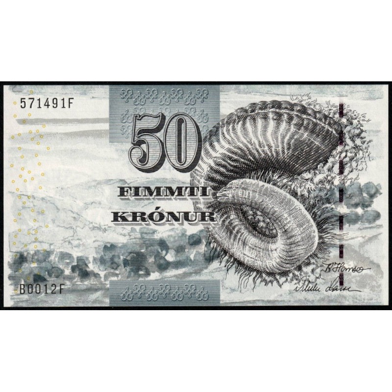 Féroé (îles) - Pick 24 - 50 krónur - Série B0 - 2001 - Etat : NEUF
