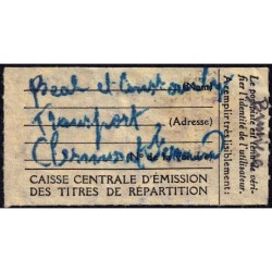 10 litres carburant auto - Novembre 1949 - Puy-de-Dôme - Etat : TB