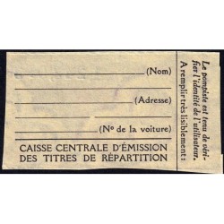 10 litres carburant auto - Décembre 1949 - Etat : SUP