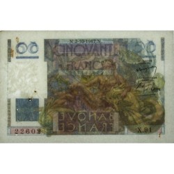 F 20-09 - 02/10/1947 - 50 francs - Le Verrier - Série X.91 - Etat : TTB