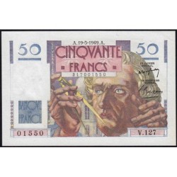 F 20-12 - 19/05/1949 - 50 francs - Le Verrier - Série V.127 - Etat : SPL+