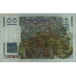 F 20-13 - 03/11/1949 - 50 francs - Le Verrier - Série Q.142 - Etat : SUP+