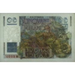F 20-13 - 03/11/1949 - 50 francs - Le Verrier - Série Q.142 - Etat : TTB+