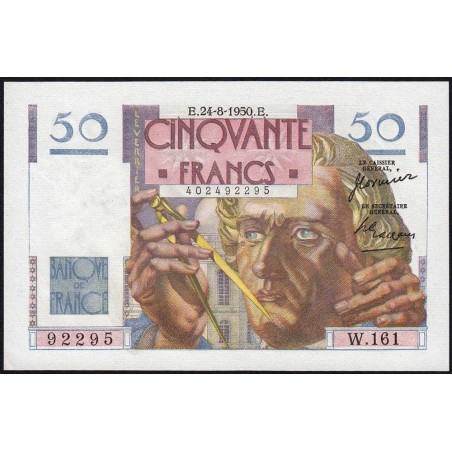 F 20-16 - 24/08/1950 - 50 francs - Le Verrier - Série W.161 (remplacement) - Etat : SPL+