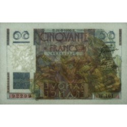 F 20-16 - 24/08/1950 - 50 francs - Le Verrier - Série W.161 (remplacement) - Etat : SPL+