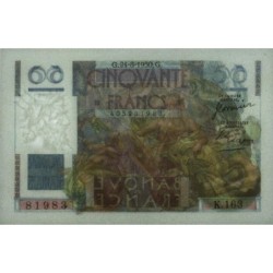 F 20-16 - 24/08/1950 - 50 francs - Le Verrier - Série K.163 - Etat : SPL+