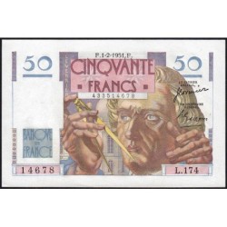 F 20-17 - 01/02/1951 - 50 francs - Le Verrier - Série L.174 - Etat : pr.NEUF